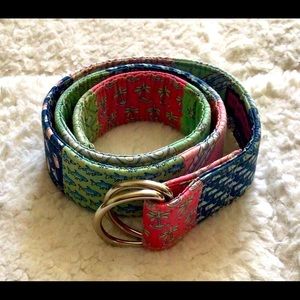 Vineyard Vines Signature Shep & Ian 100 % Cotton D-Ring Belt